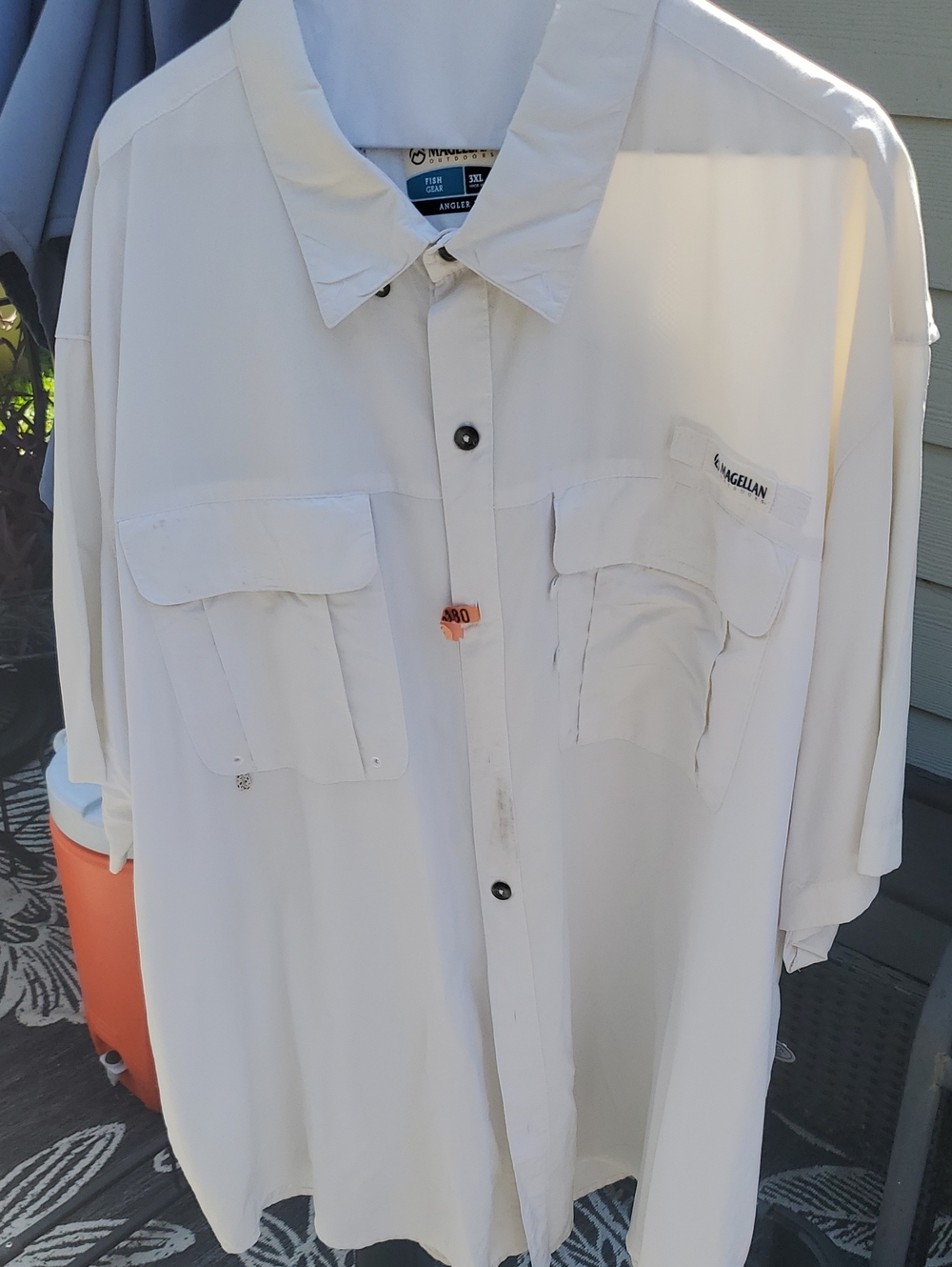 3 XL Magellan Outdoors Men's White Button Down Shirt